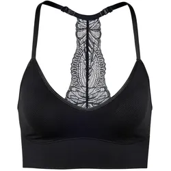 Tchibo - Seamless-Bustier mit Spitze - Damen - Gr. M - schwarz
