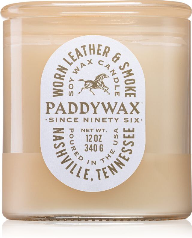 Paddywax Vista Worn Leather & Smoke scented candle 340 g