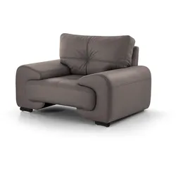 RELAXSESSEL Omega aus Kunstleder, Hellbraun