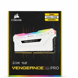 Corsair Vengeance RGB PRO 16 GB (2x8 GB) DDR4-2666 Arbeitsspeicher – Weiß