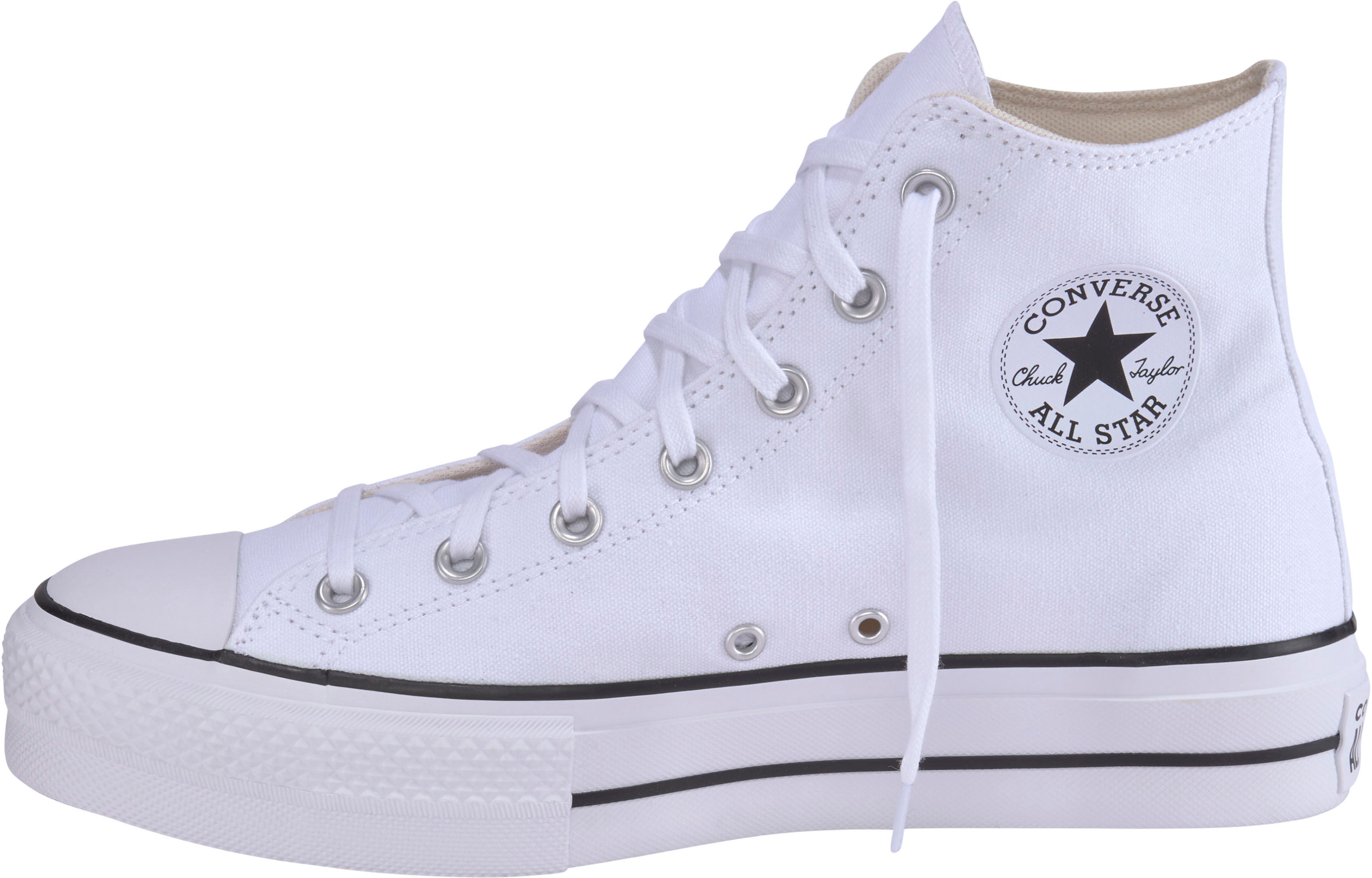 Sneaker CONVERSE "CHUCK TAYLOR ALL STAR PLATFORM CANVAS", Damen, Gr. 40, weiß, Textil, Schuhe Sneaker