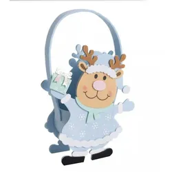 Rentierformige Tasche - 16 x 18 cm - Blau