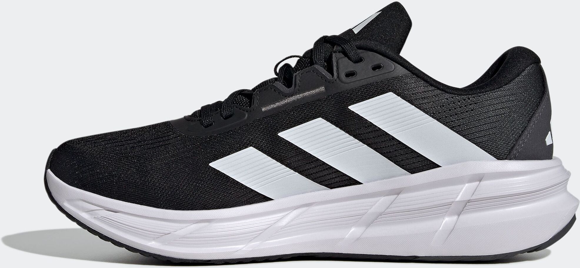 Laufschuh ADIDAS PERFORMANCE "QUESTAR 3", Herren, Gr. 48, schwarz-weiss (core schwarz, ftwr weiß, carbon), Synthetik, Textil, Schuhe Laufschuh core schwarz, ftwr weiß, carbon 48