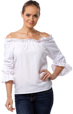Bluse, weiß