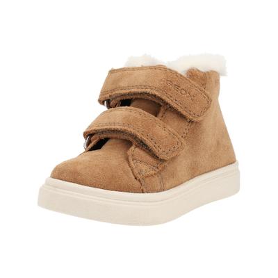 Stiefelette GEOX "Geox Stiefelette Veloursleder", Damen, Gr. 22, Textil, whisky, Veloursleder, Schuhe Stiefelette