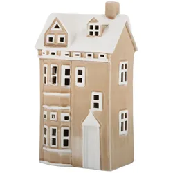 Chic Antique Chamonix Lichthaus 8 aus Keramik für Teelicht, 13 x 9,5 x 25,5 cm