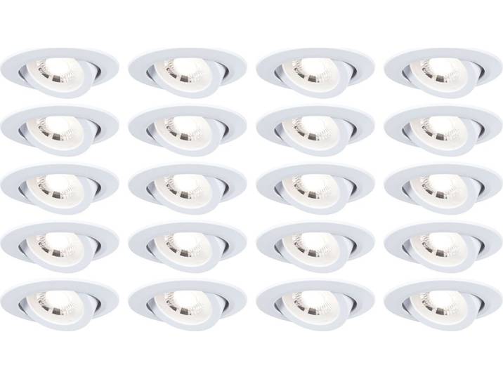 Paulmann LED à encastrer\, set de 20\, orientable