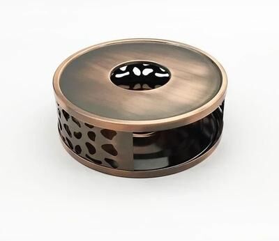 Uplifted Finds Stainless Steel Hollow Teapot Heating Base Elegant Candle Powered Warmer For Ceramic & Coffee Pots bronze
