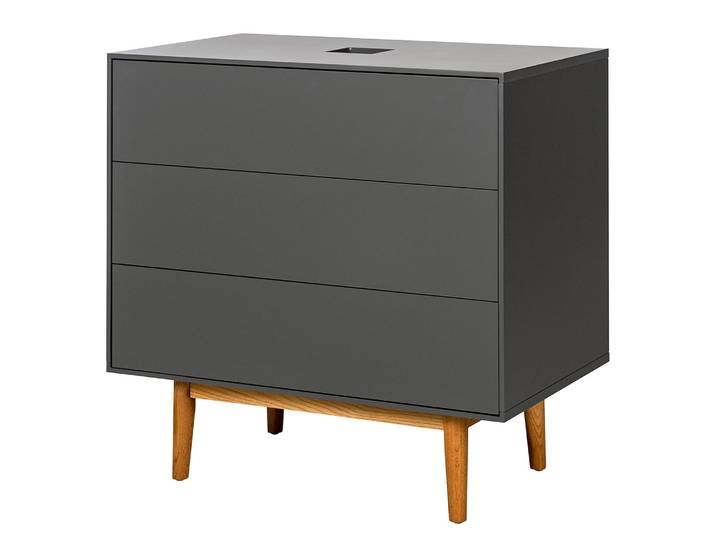 Waschtisch 80 x 80 x 48cm Grau/Grau