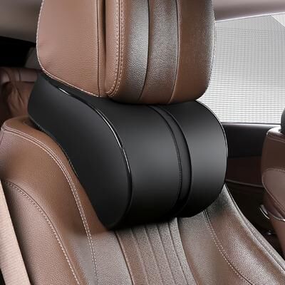 Perfect Picks Market Ergonomic Memory Foam Car Headrest Pillow For Neck Support And Travel Comfort black