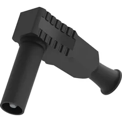 PJP 1067-N - Winkelstecker, 4 mm, Schraubanschluss, schwarz