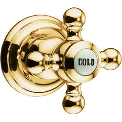 KLUDI 1926 Unterputzventil, Feinbau-Set, Markierung COLD, 518154520, Farbe: Vergoldet