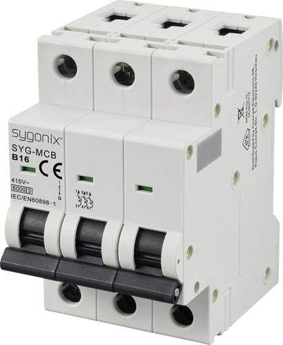 Sygonix SY-6440994 SYG-MCB 3P/B16/6KA Leitungsschutzschalter 3polig 16A 415 V/AC