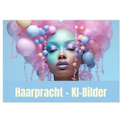 Haarpracht - KI-Bilder (Wandkalender 2027 DIN A2 quer), CALVENDO Monatskalender