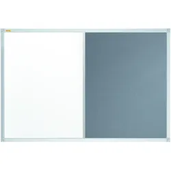 Franken Kombitafel X-tra!Line Whiteboard/Filz 120x90cm grau