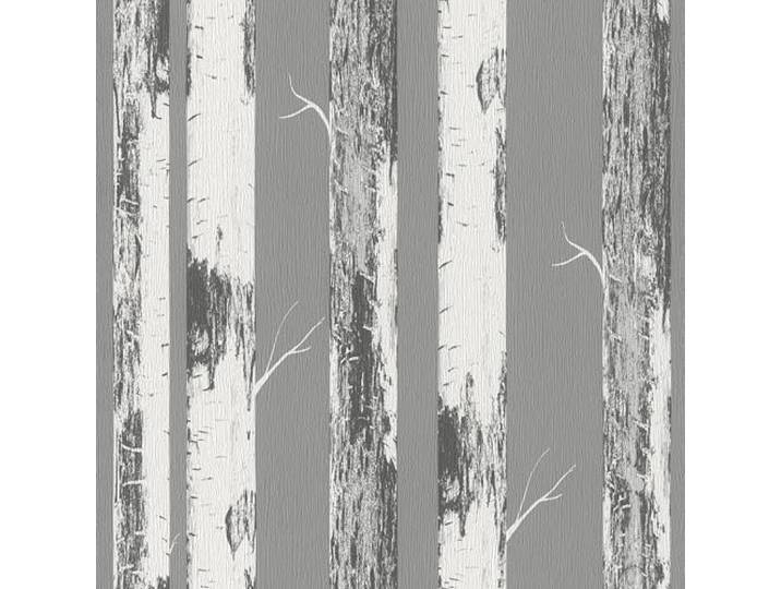 home style Tapete 285420 - Graue Papiertapete mit Birkenstämmen, Birkenwald - 10,05m x 0,53m