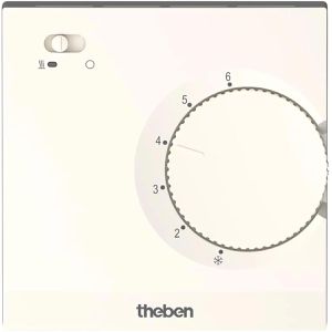 Theben Raumthermostat Ramses 706 S, analog, mit Regler, An-/Ausschalter & Status-LED, Aufputz