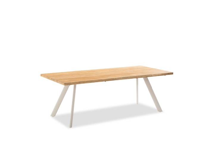 Niehoff Solid Tisch Aluminium/Teak Massivholz gebürstet