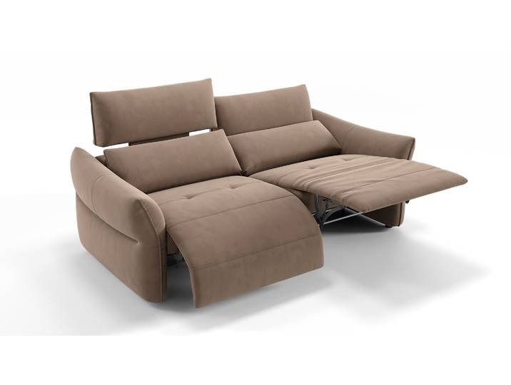 Stoff Relaxsofa PERUGIA 3-Sitzer Sofagarnitur Funktionssofa Designer Couch