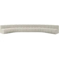 WOHNLANDSCHAFT modulares Sofa Montra-U2 - 581x174x70 cm Creme