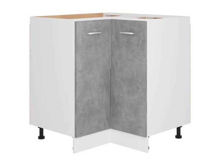 Buffet Bas de Cuisine-Armoire de plancher d'angle  haute qualité  gris béton ZLH 468561092