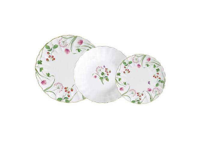 EasyLife Frühstücks-Geschirrset En Plein Air, Porzellan, Handwäsche empfohlen, Mehrfarbig, Motiv: Frühlingswiese, Höhe: 2.5cm