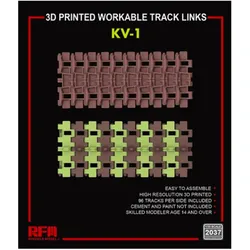 Rye Field Model 3D printed Workable track links for KV-1