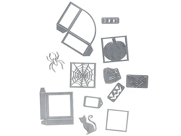ELLISON SIZZIX THINLITS Matrijzen, doos-griezelig silhouet