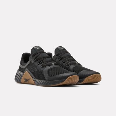 Trainingsschuh REEBOK "FLIP CHARGE", Herren, Gr. 42, schwarz (schwarz, grau 4, reebok lee 3), Synthetik, Textil, Schuhe, ideal für Gym und Fitnessstudio
