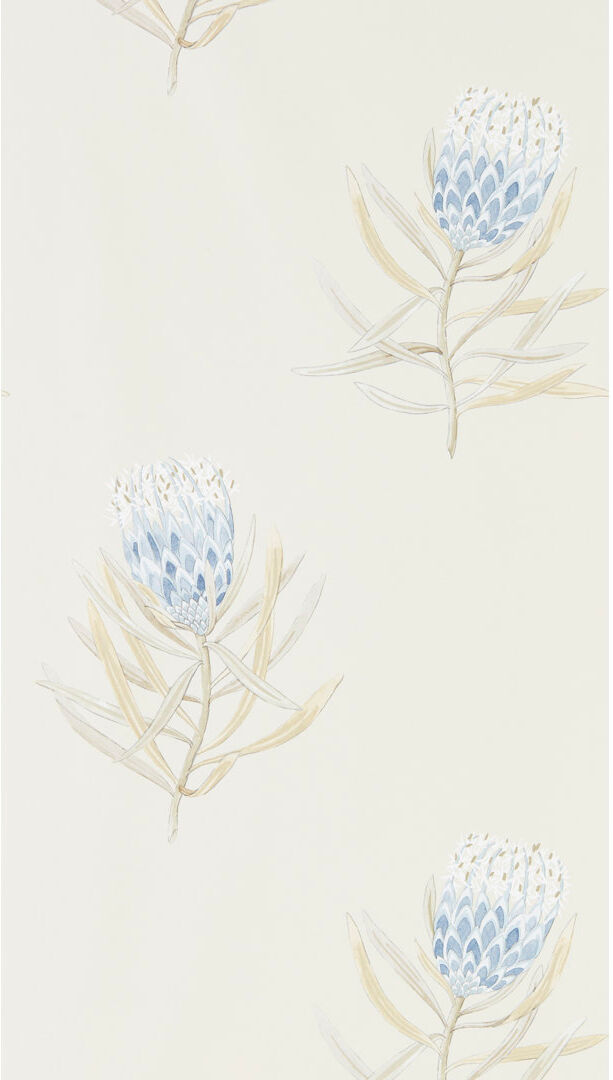 Sanderson Protea Flower Neutral/Blue 1,005cm L