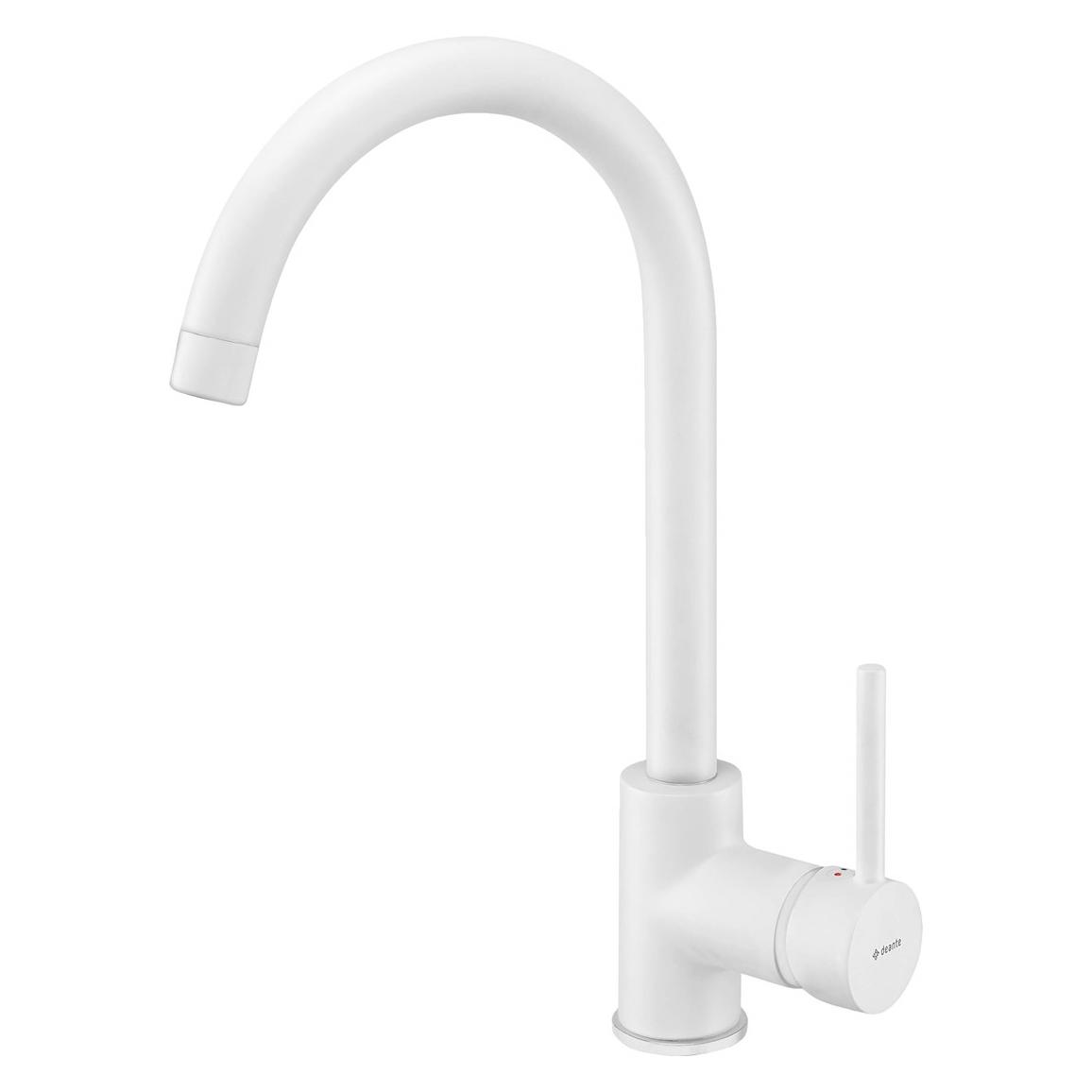 Deante Nemezja Sink Mixer With U Spout Wht (BEN A62M)