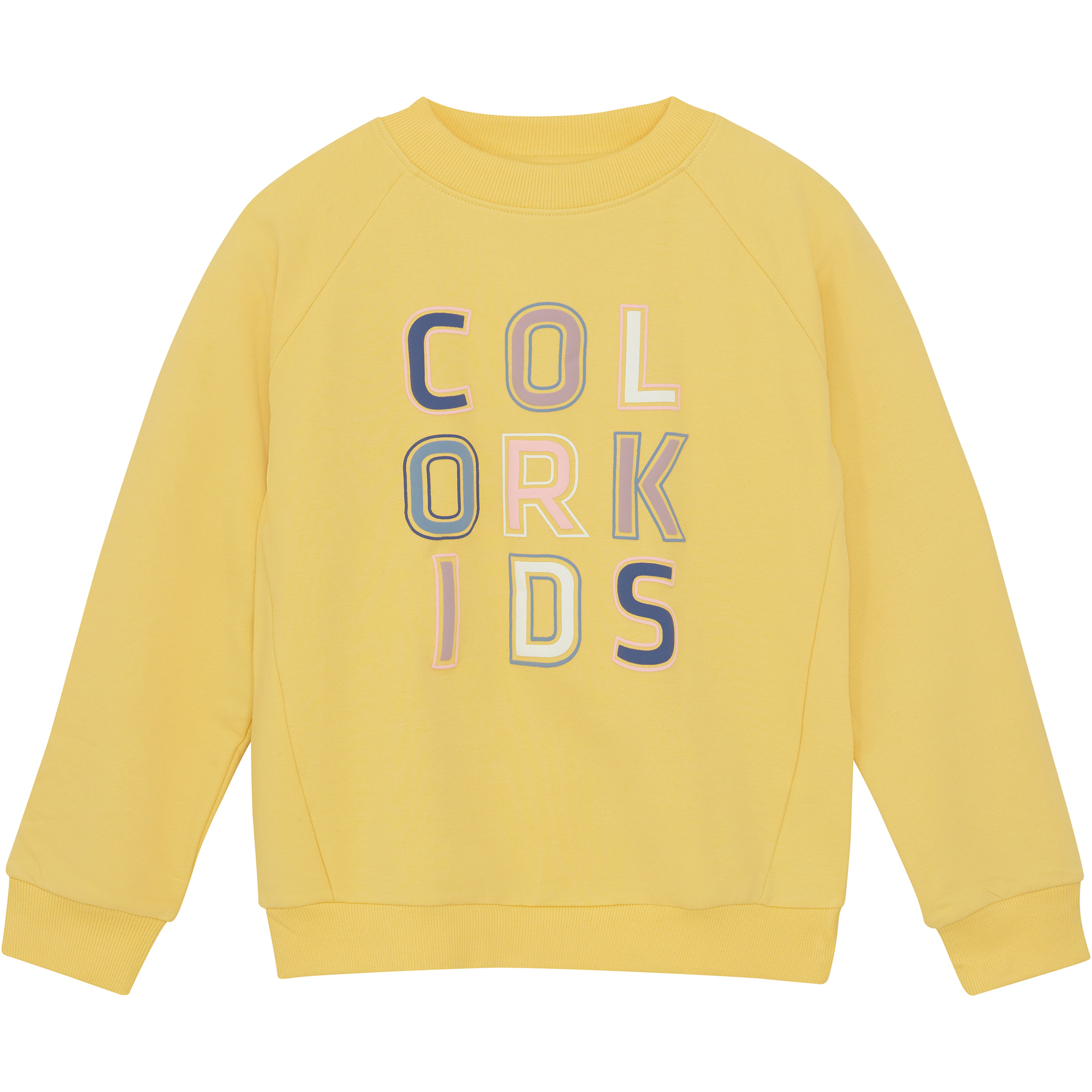 Color Kids Logo Print Kinder Pullover gelb Größe 110 Lifestyle Hautfreundlich