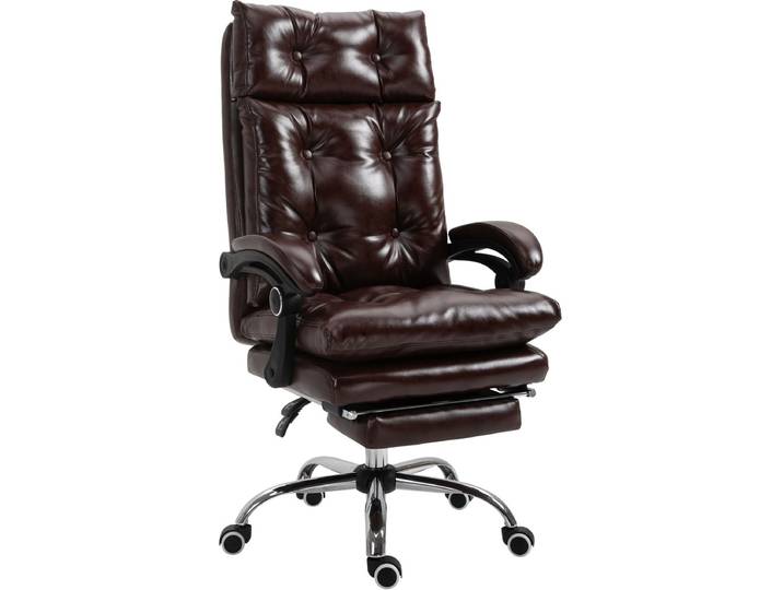 Vinsetto Bureaustoel - Polyurethaan - 72x70x130cm - Bruin