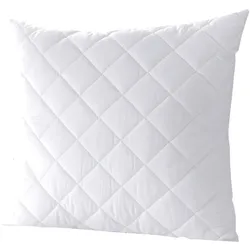 7dreams® Microfaser Kopfkissen gesteppt - 80 x 80 cm - Allergiker geeignet - Weiß