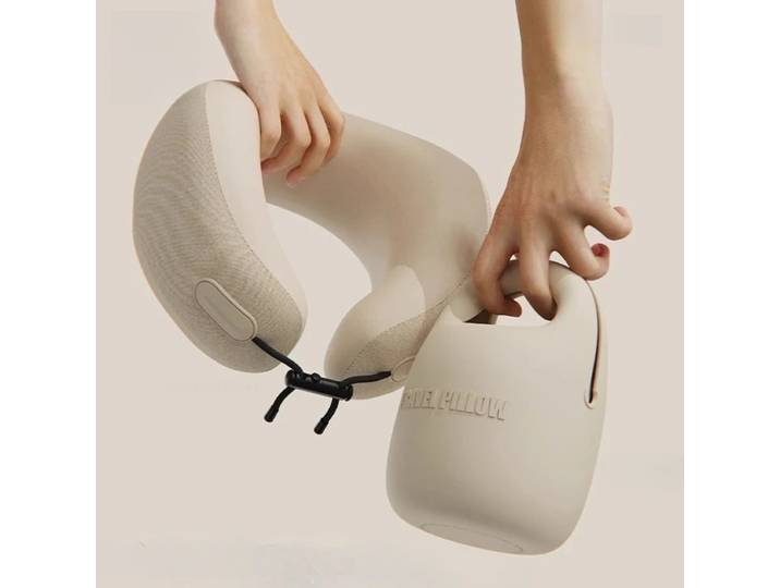 EVERYTHINK oreiller de voyage en forme de U oreiller de cou en mousse à mémoire de forme Portable voyage soutien du cou oreiller de Protection du cou oreillers de sommeil