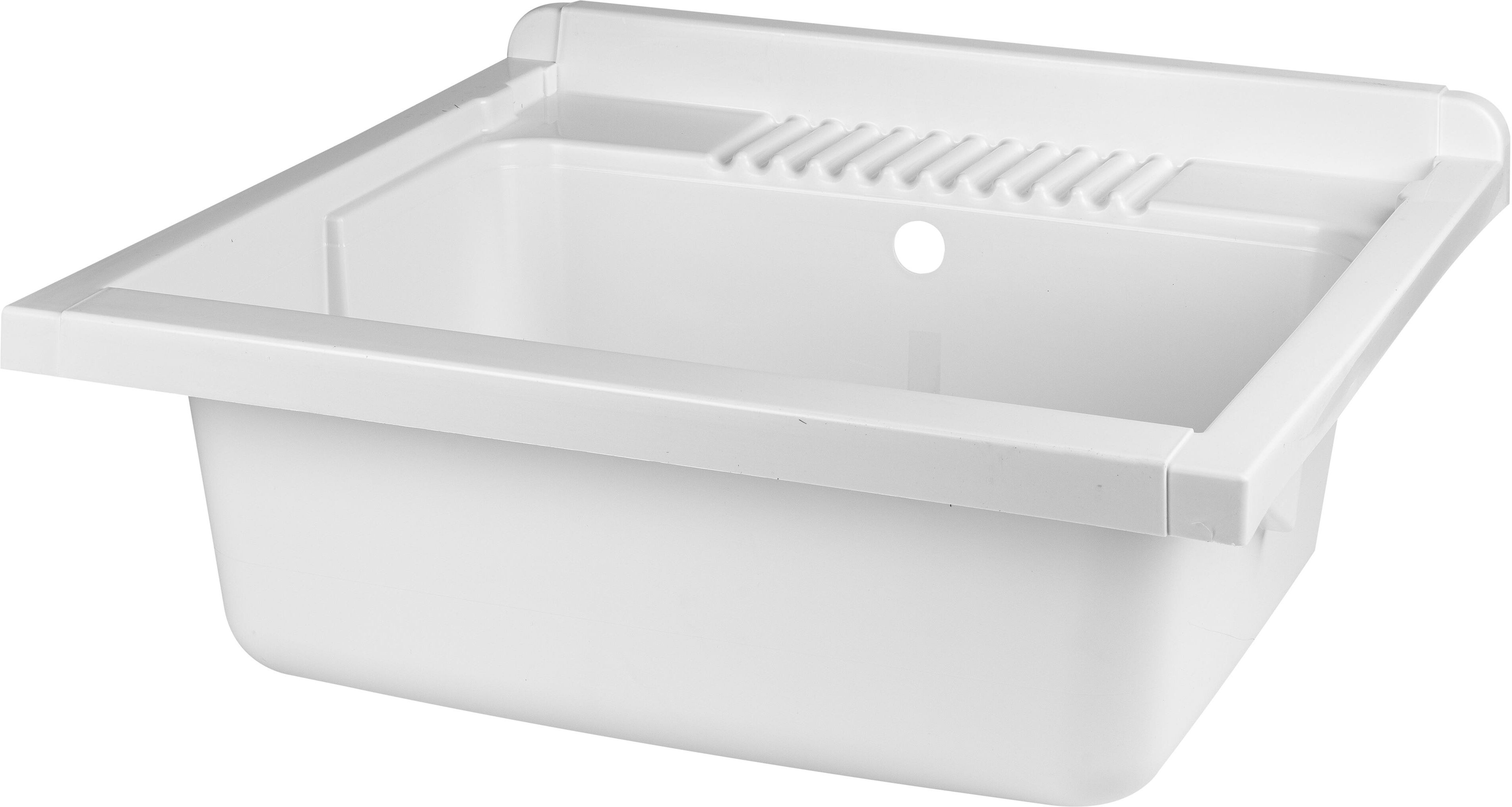 Tecnomat VASCA PER LAVATOIO IN POLIPROPILENE BIANCO 60x60 cm (LxP) CON SIFONE