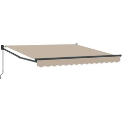 vidaXL Manuelle Einziehbare Markise Beige 350x250 cm