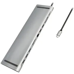 LogiLink UA0373 laptop-dockingstation & portreplikator Kabelgebunden USB 3.2 Gen 1 (3.1 Gen 1) Type-C Aluminium