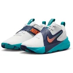 NIKE Team Hustle D Basketballschuhe ältere Kinder 107 - summit white/safety orange-energy 38