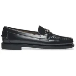 Sebago für Damen. 7001CD0 Klassische Joe Leder Mokassins schwarz (38), Wohnung, Keine, Lässig, Party