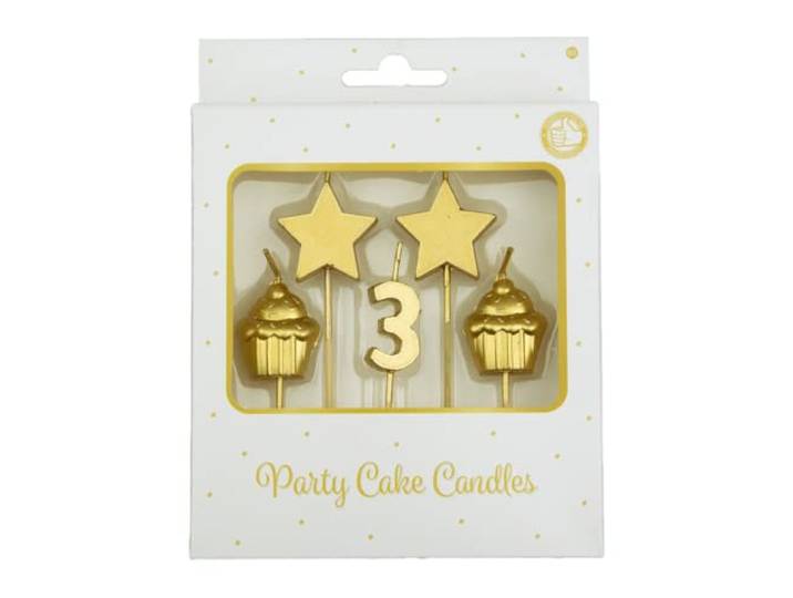 Party cake candles - 3 years
