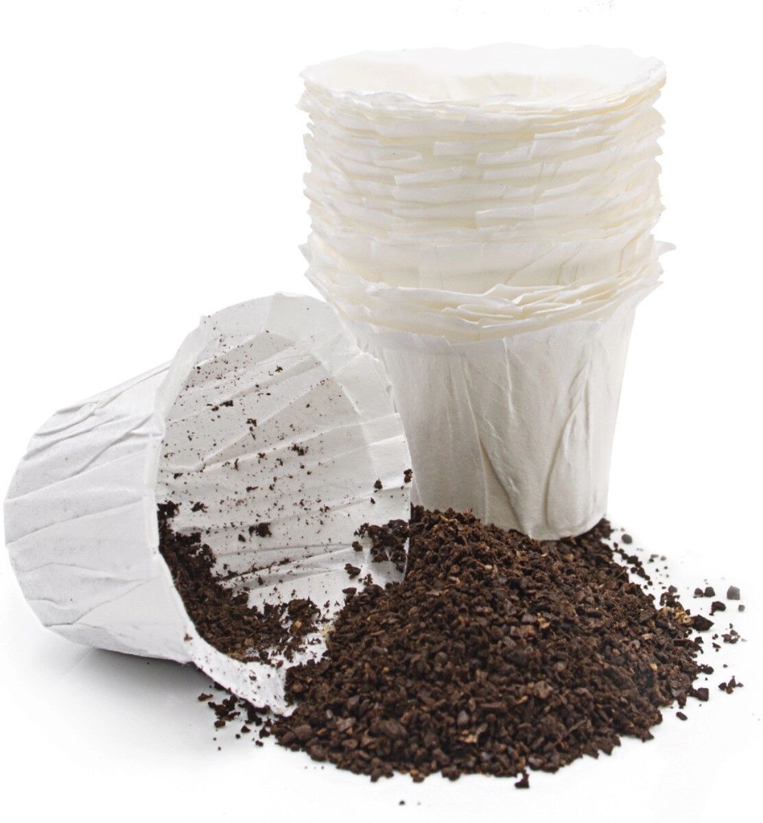INF Einweg-Kaffeefilterpapierbecher x100 mit gleichmäßig gefaltetem Rand, kompatibel mit Keurig und K-Cup-Brühsystemen