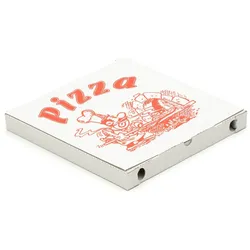 KK Verpackungen 5600 Pizzakartons 280 x 280 x 30 mm Pizzaschachteln Motiv Verpackungen weiß