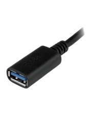 StarTech.com USB 3.1 USB-C auf USB-A Adapter Digital/Daten 0,15 m 3.0 24-polig Schwarz (USB31CAADP)