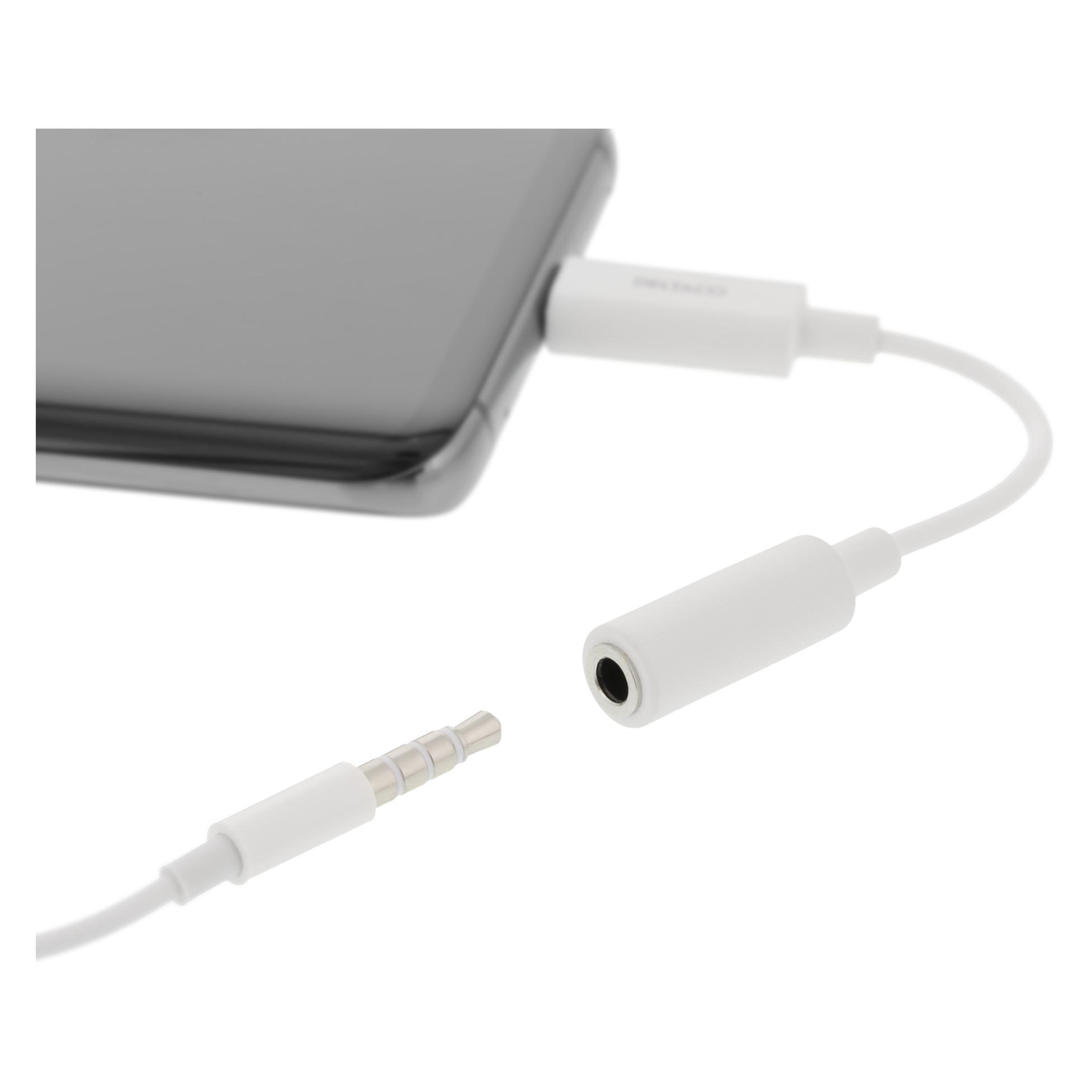 Deltaco USBC-1145 mobile phone cable White (0.11 m, AUX Kabel) (USBC-1145)