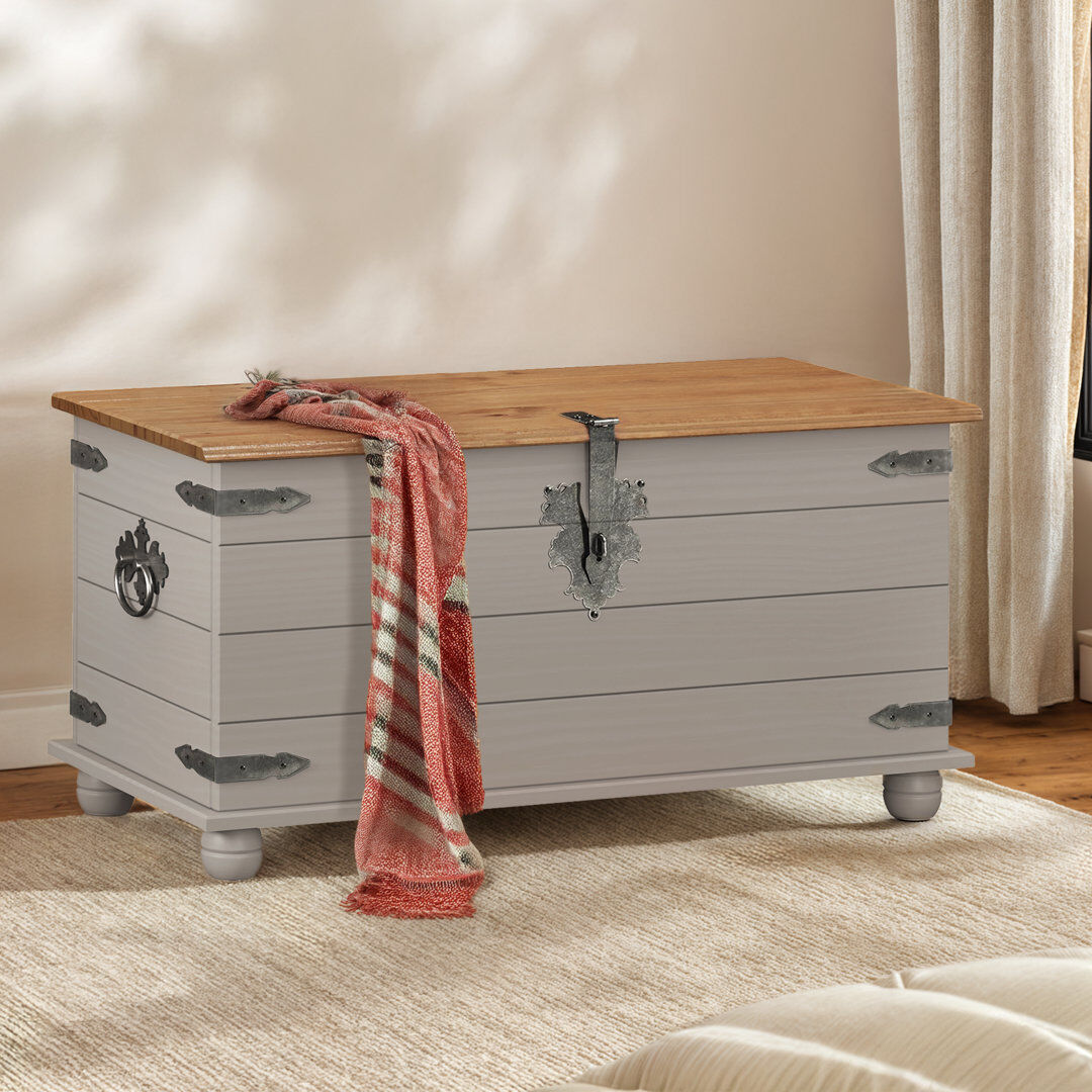 Brambly Cottage Bridewell Blanket Chest Grey 46cm H X 92cm W X 45cm D