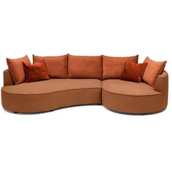 BOOOM Ecksofa Luna Stoff Rust