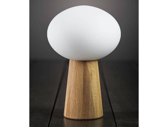 Lampe Pater Ø 25cm Blanc Chêne massif E27