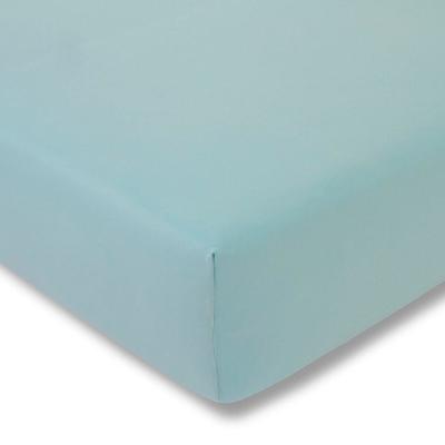 Bettlaken ESTELLA "Feinjersey", blau (azur), B:100cm L:200cm, Jersey, Obermaterial: 100% Baumwolle, Bettlaken, Bettlaken, Rundumgummi