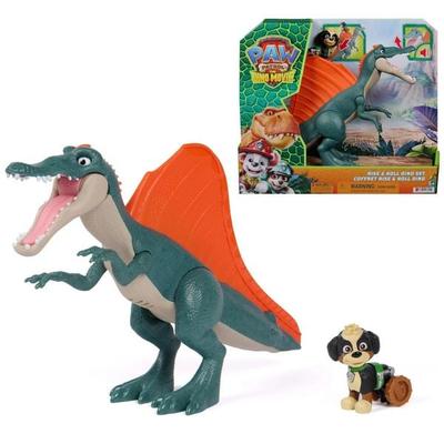 PAW Patrol: Der Dino Film, Rise & Roll Dino Set, Rex-Figur mit Spinosaurus-Dinofigur